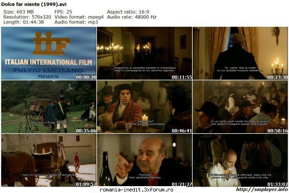 Dolce far niente (1998) - subtitrare italiana, din pacate e singura - Filme rom�nesti - Romanian Movies