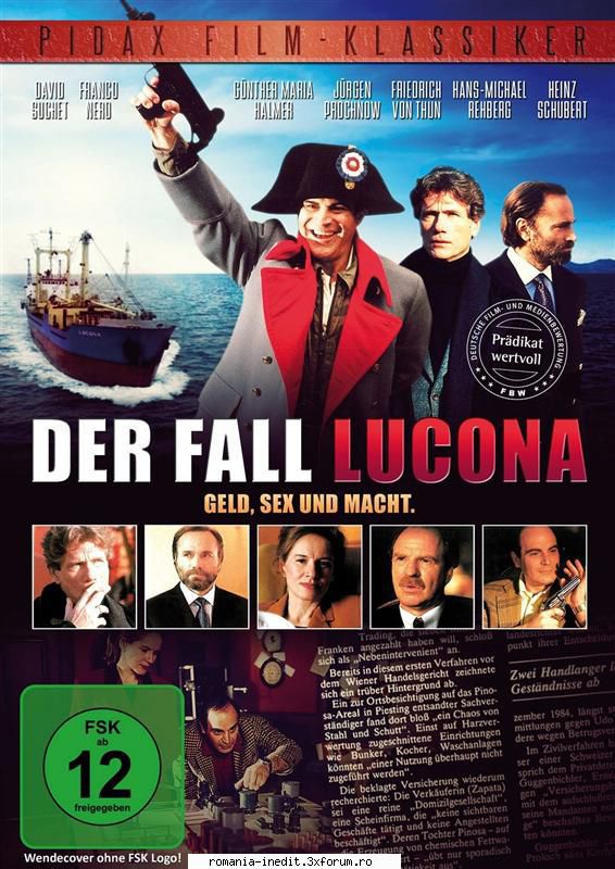 der fall lucona prochnow, franco sanda

in 1977, the cargo ship lucona founders in the indian ocean