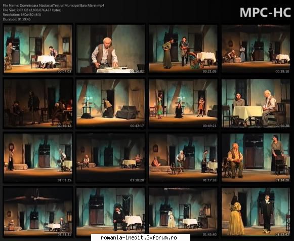 Domnisoara Nastasia(Teatrul Municipal Baia Mare) - bgl23 - Teatru rom�nesc - Romanian Theater