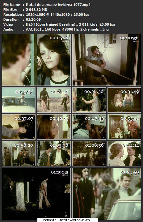 E at�t de aproape fericirea (1977) - sasadoru - Filme rom�nesti - Romanian Movies