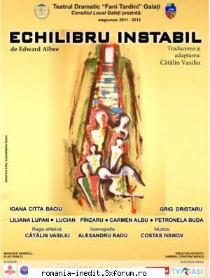 Echilibru instabil(Teatru Fani Tardini) - DISTRIBUTIE Ioana Citta Baciu - Teatru rom�nesc - Romanian Theater