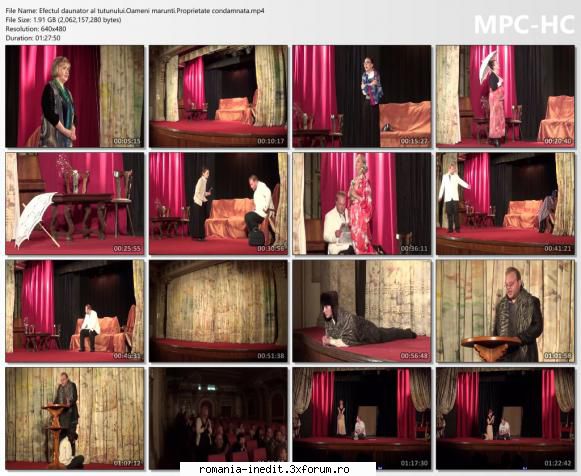 Efectul daunator al tutunului.Oameni marunti.Proprietate condamnata. - bgl23 - Teatru rom�nesc - Romanian Theater