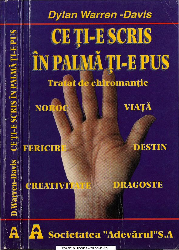 Elemente de chiromantie - Dylan Warren - Davis - Ce ti-e scris in palma - Carti in limba romana