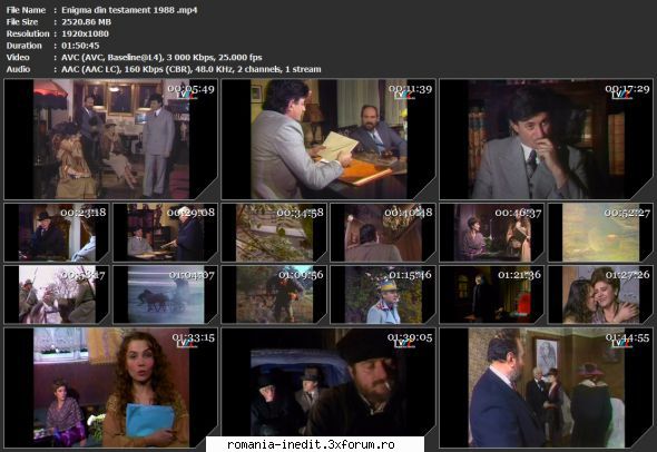 Enigma din testament (1988) (Teatru TV) - sasadoru - Teatru rom�nesc - Romanian Theater