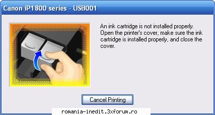 Eroare Canon 1800 - Imprimanta mergea normal, cand deodata apare - Tech Support