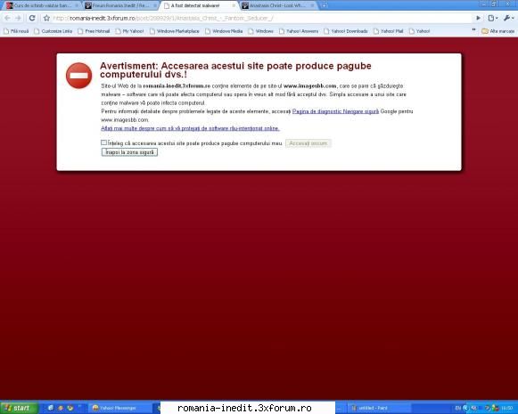 Eroare Romania Inedit..voua va apare vreodat? - imi apare eroarea asta..in special la seciunea in - Off Topic