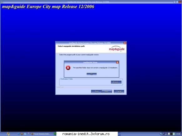 Eroare instalare Map & Guide - Nu zice nimic de fisiere corupte, imi zice ca nu - Tech Support