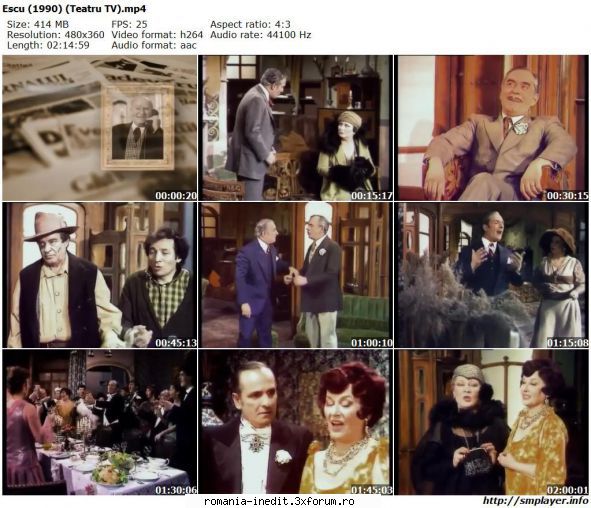 Escu (1990) (Teatru TV) - 480P AVI SAU MP4 E OK? - Teatru rom�nesc - Romanian Theater