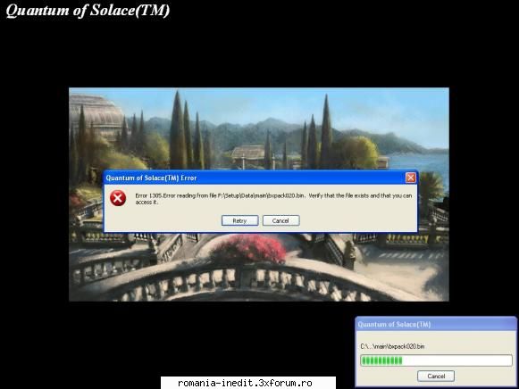[FTP] Quantum of Solace - RELOADED [250 kb/s +] - Nu merge. Dupa ce am downloadat 2gb s-a oprit - Full Games