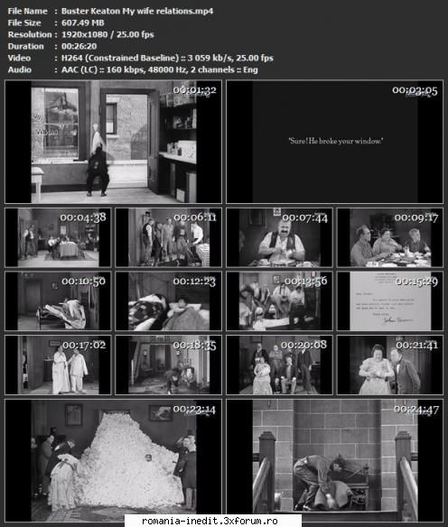 Filme mute (Comedii) - Buster Keaton My wife relations - Filme clasice - Old Movies