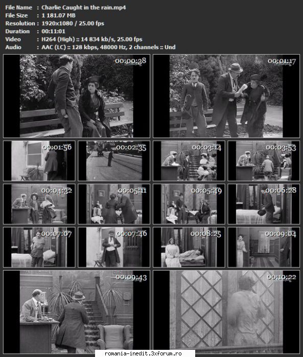 Filme mute (Comedii) - Charlie Caught in the rain - Filme clasice - Old Movies