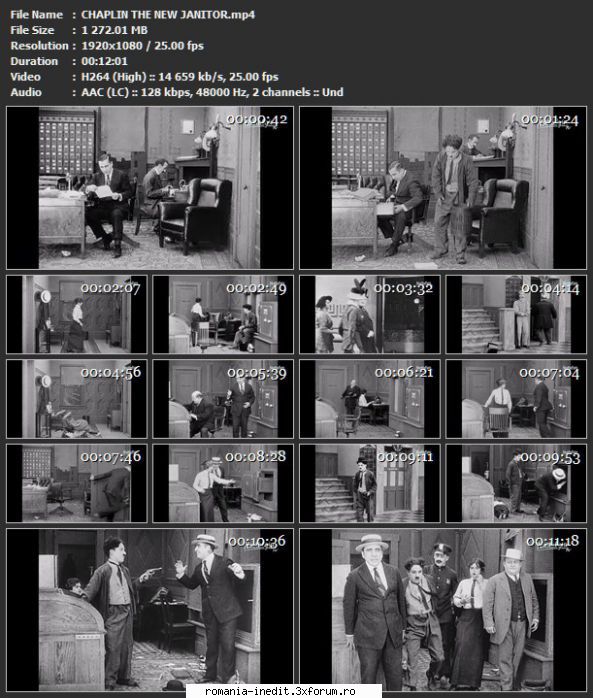 Filme mute (Comedii) - CHAPLIN THE NEW JANITOR - Filme clasice - Old Movies