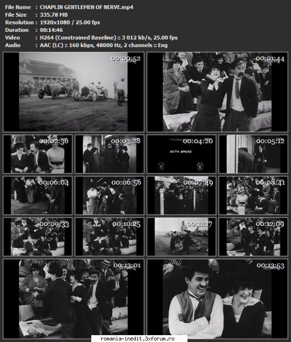Filme mute (Comedii) - CHAPLIN GENTLEMEN OF NERVE - Filme clasice - Old Movies