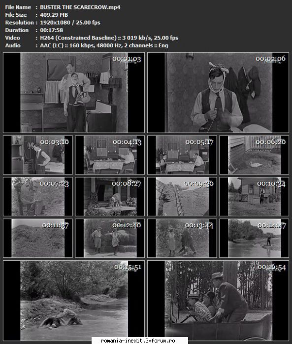 Filme mute (Comedii) - BUSTER THE SCARECROW - Filme clasice - Old Movies