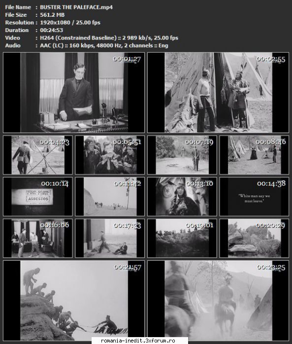 Filme mute (Comedii) - BUSTER THE PALEFACE - Filme clasice - Old Movies
