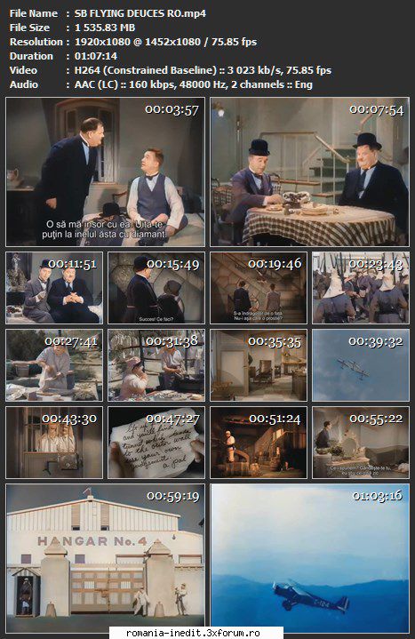 Filme mute (Comedii) - SB FLYING DEUCES RO - Filme clasice - Old Movies