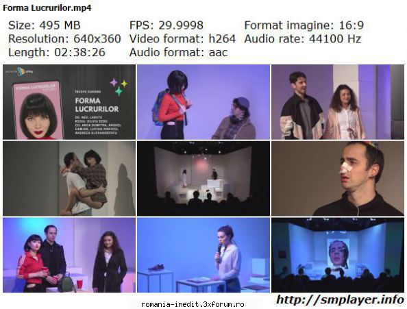 Forma lucrurilor(Teatrul de Comedie) - Multumiri !! Forma Lucrurilor - Teatru rom�nesc - Romanian Theater