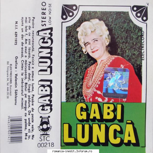 Gabi Lunca STC 00218 - A1 Pasăre Necunoscută A2 - Muzica populara romaneasca - Romanian folk
