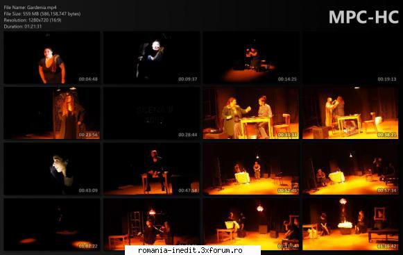 Gardenia - Regie : MARIA GANEVA Femeia I : Elena Burduh - Teatru rom�nesc - Romanian Theater