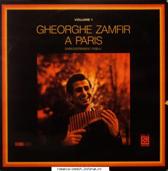 Gheorghe Zamfir � Discografie - Gheorghe Zamfir A Paris (Disques - Muzica populara romaneasca - Romanian folk