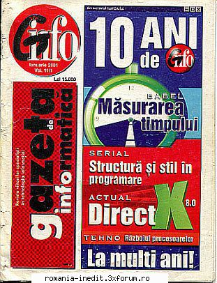 Ginfo (Gazeta de informatica) - Ginfo vol. 11/1 (ianuarie 2001) - Carti in limba romana