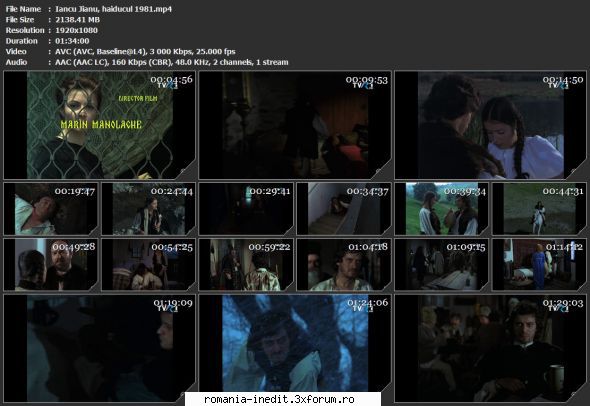 Iancu Jianu, haiducul (1981) - sasadoru - Filme rom�nesti - Romanian Movies