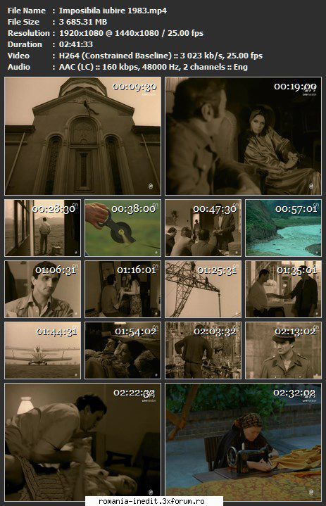 Imposibila iubire (1983) - sasadoru - Filme rom�nesti - Romanian Movies