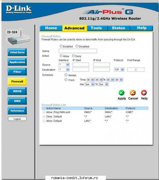 Incercare de acces neautorizat din afara la router - La firewall nu stiu cum sa fac setarile - Tech Support