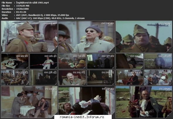 Inghititorul de sabii (1981) - sasadoru - Filme rom�nesti - Romanian Movies