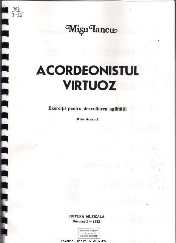 Instrumente muzicale si partituri - Acordeonistul Virtuoz - Misu Iancu - Carti in limba romana