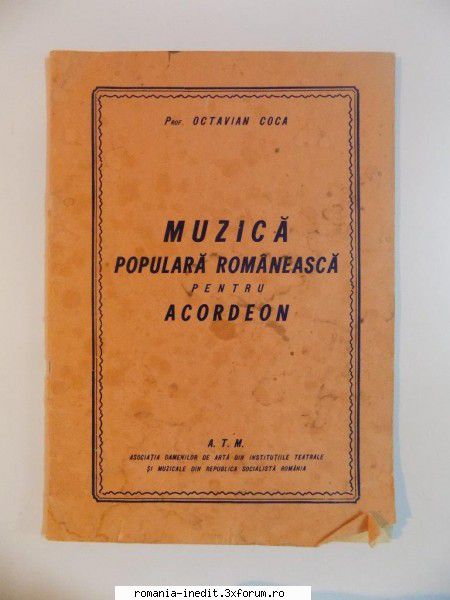 Instrumente muzicale si partituri - Muzica populara romaneasca pentru acordeon - Carti in limba romana