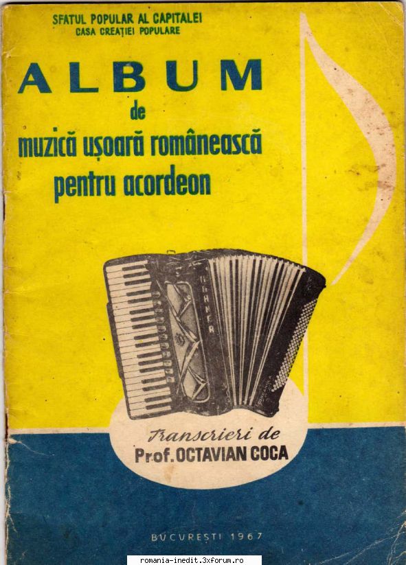 Instrumente muzicale si partituri - Album de muzica usoara romaneasca pt acordeon - Carti in limba romana