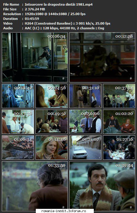 Intoarcere la dragostea dintai (1981) - sasadoru - Filme rom�nesti - Romanian Movies