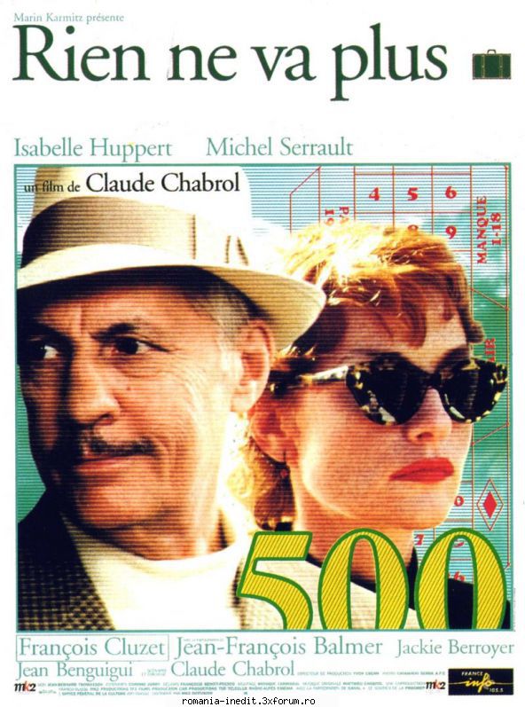 Isabelle Huppert - Rien ne va plus. 1997 Year: 1997 Country Genre - Filme clasice - Old Movies