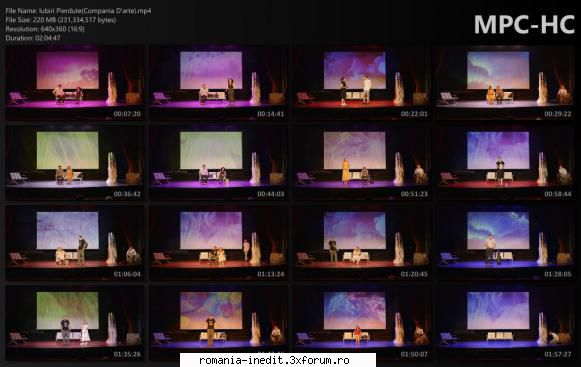 Iubiri pierdute(Compania D'arte) - DISTRIBUȚIA �n ordinea - Teatru rom�nesc - Romanian Theater