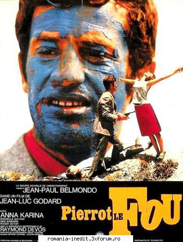 Jean Paul Belmondo - Pierrot le Fou Crazy Pete Elf Uhr nachts 1965 - Filme clasice - Old Movies