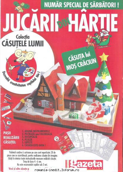 Jucarii Din Hartie-Casuta Lui Mos Craciun (Gazeta Sporturilor) - Jucarii Din Hart - Carti pentru copii - Books