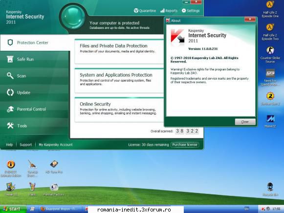 am urcat 10 licente pentru kaspersky internet security 2011 aici   cititi cu atentie cum se