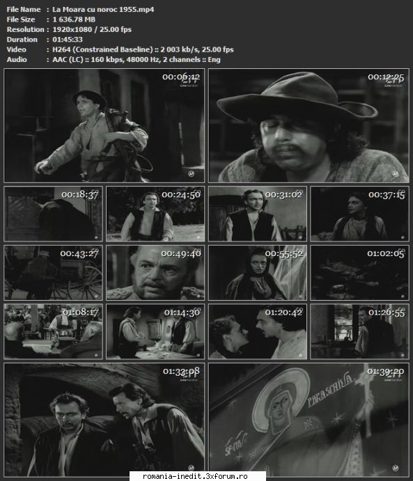 La Moara cu noroc (1955) - sasadoru - Filme rom�nesti - Romanian Movies