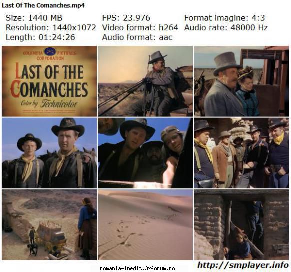Last Of The Comanches (1953) - Last Of The Comanches (1953) Audio / Engleza - Filme clasice - Old Movies