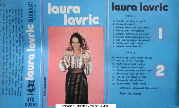 Laura Lavric STC 00241 - A1 Fluieră Un Tren �n Gară A2 - Muzica populara romaneasca - Romanian folk