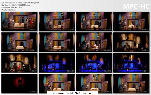 Liniste in culise(Teatrul Nottara) - Tradaptarea Regia itea Decorul giu - Teatru rom�nesc - Romanian Theater