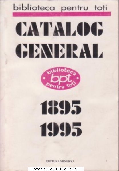 Lista BPT - se pare ca a fost scos candva... BPT Catalog - Totul despre cărți - About e-books
