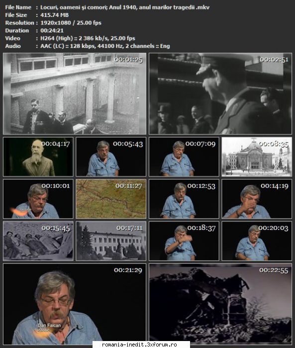 Locuri, oameni și comori - Locuri, oameni şi comori; Anul 1940, anul - Filme Documentare