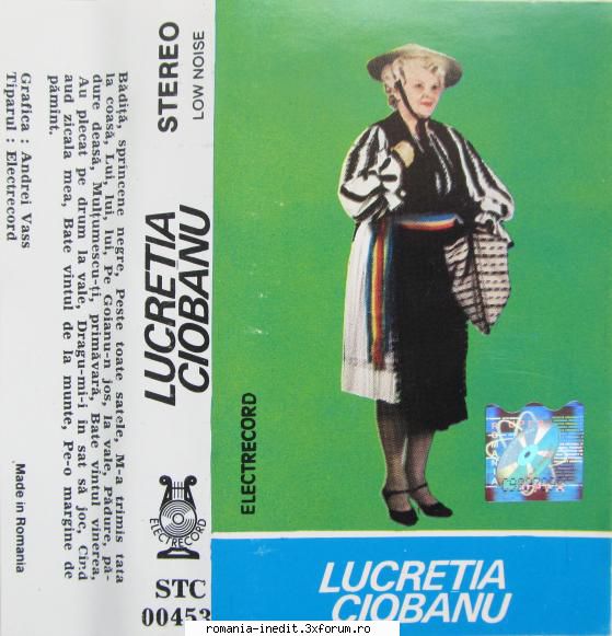 Lucretia Ciobanu Multumescu-ți, primăvară STC 00453 - Folklore - Muzica populara romaneasca - Romanian folk