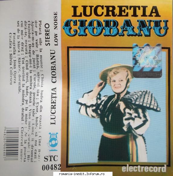 Lucretia Ciobanu STC 00482 - A1 Pleacă Oile La Munte A2 - Muzica populara romaneasca - Romanian folk