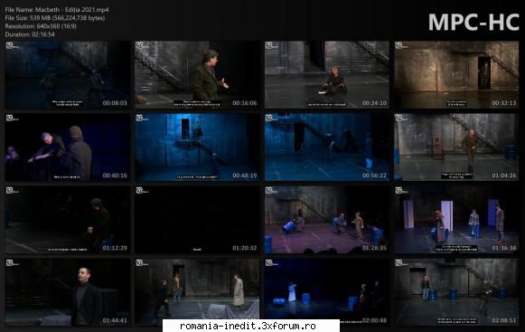 Macbeth(TNB) - Author: William Shakespeare Cast: Ion Caramitru - Teatru rom�nesc - Romanian Theater