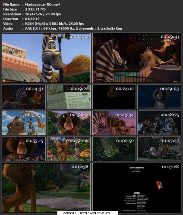 Madagascar 2005 - Audio si subtitrare romana si engleza - Filme pentru copii - Movies for kids