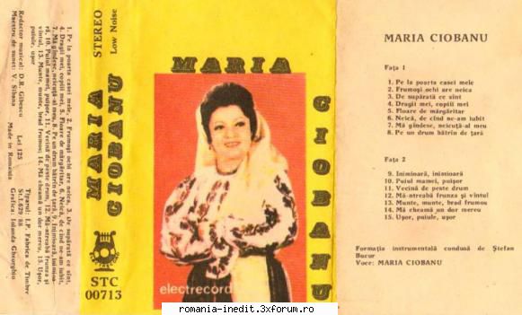 Maria Ciobanu ‎� Inimioară, Inimioară STC - Folklore - Muzica populara romaneasca - Romanian folk