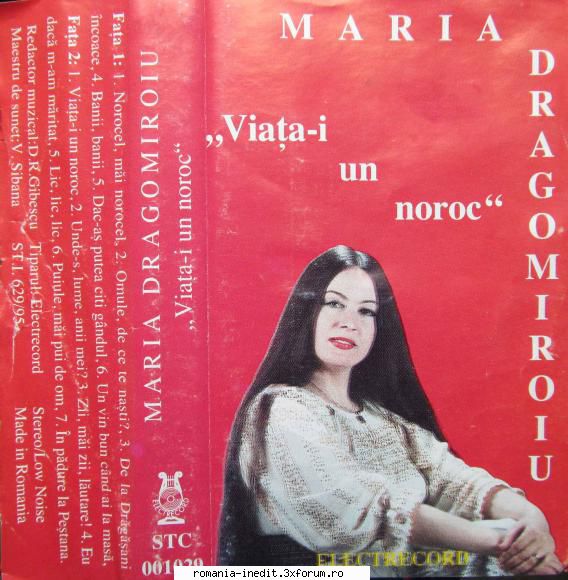 Maria Dragomiroiu - Viata-i un noroc STC 001029 - Maria Dragomiro - Muzica populara romaneasca - Romanian folk